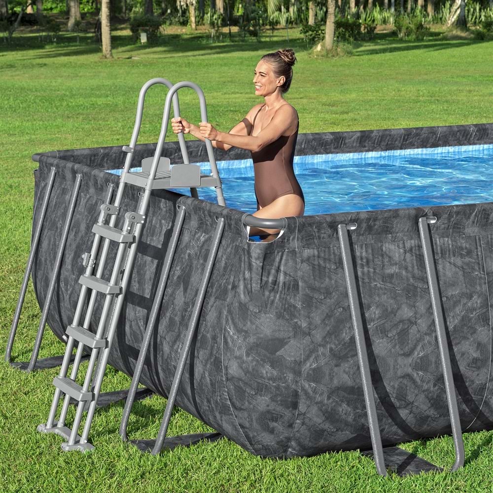 Bestway APX 365 Gölgelikli Prefabrik Dikdörtgen Havuz Seti 732 cm x 366 cm x 132 cm 561KG BW587