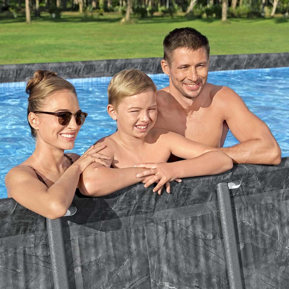 Bestway APX 365 Gölgelikli Prefabrik Dikdörtgen Havuz Seti 732 cm x 366 cm x 132 cm 561KG BW587