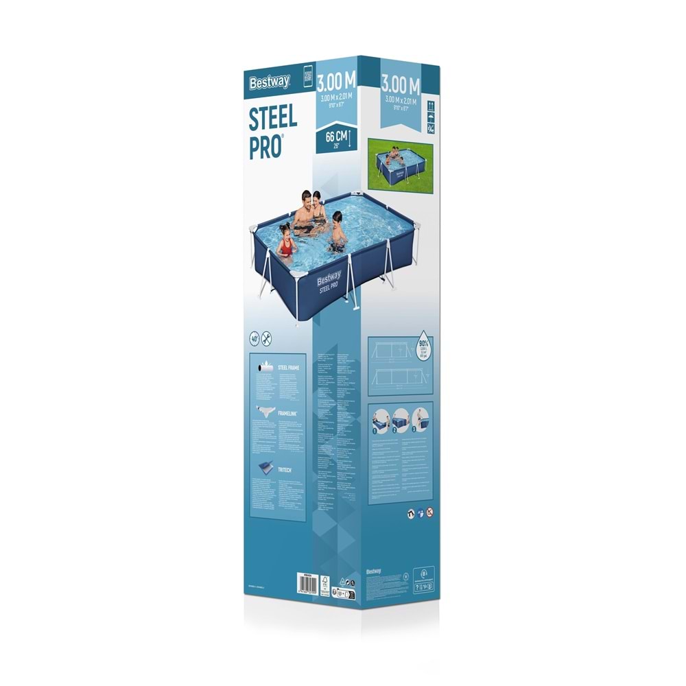 Bestway Gölgelikli Büyük Prefabrik Havuz 300x201x66cm 56404 BW589