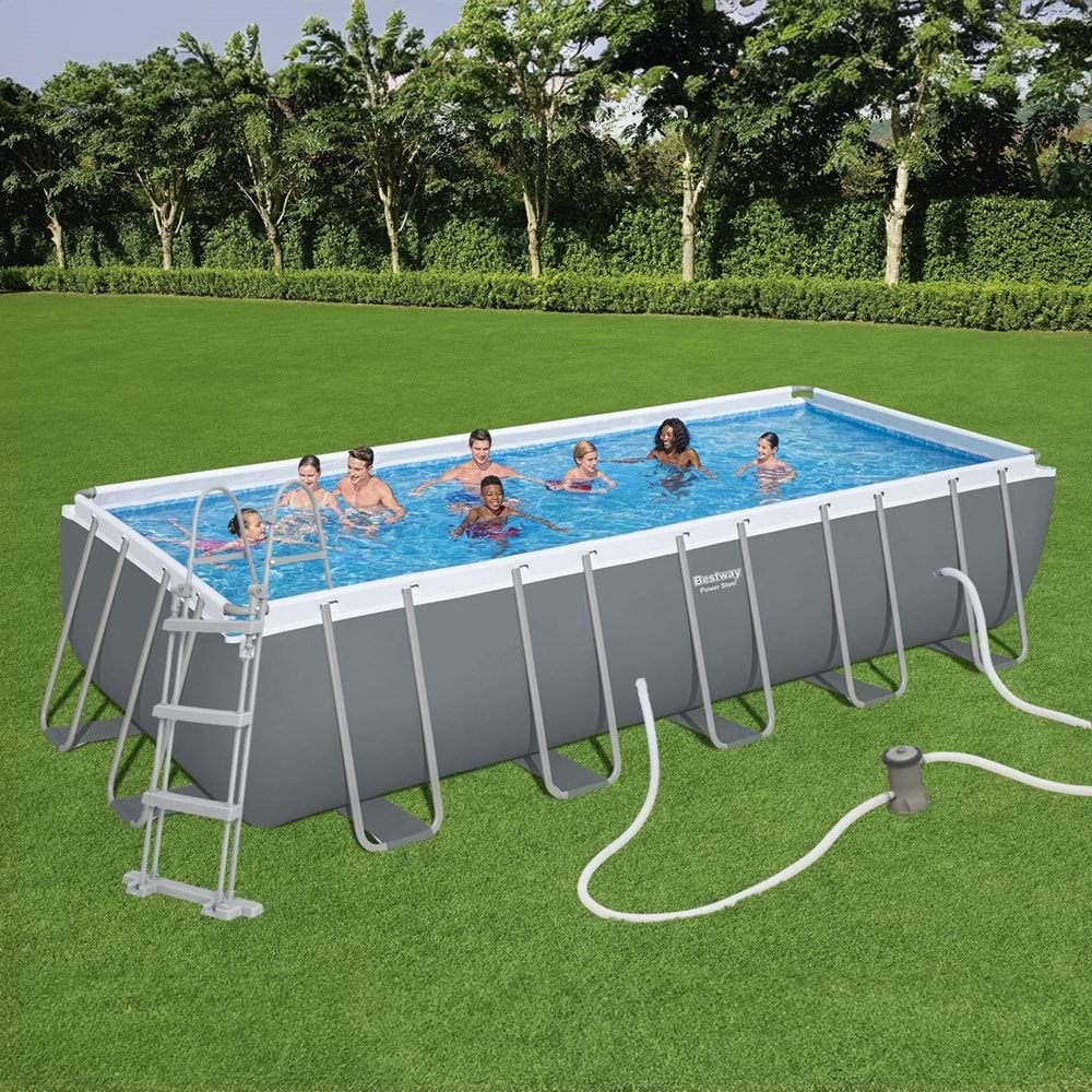Bestway Dikdörtgen Gölgelikli Prefabrik Havuz Seti 640x274x132cm 5611Z BW595