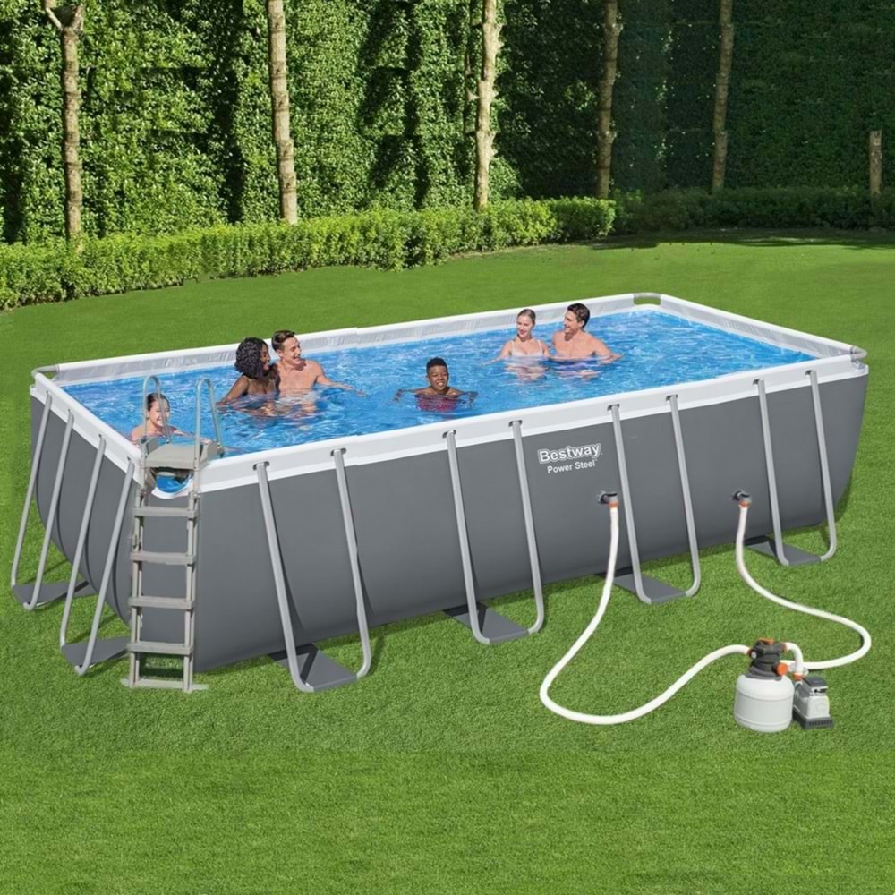 Bestway Power Steel Gölgelikli Prefabrik Yer Üstü Havuz Seti 549 cm x 274 cm x 132 cm 5619Q BW598