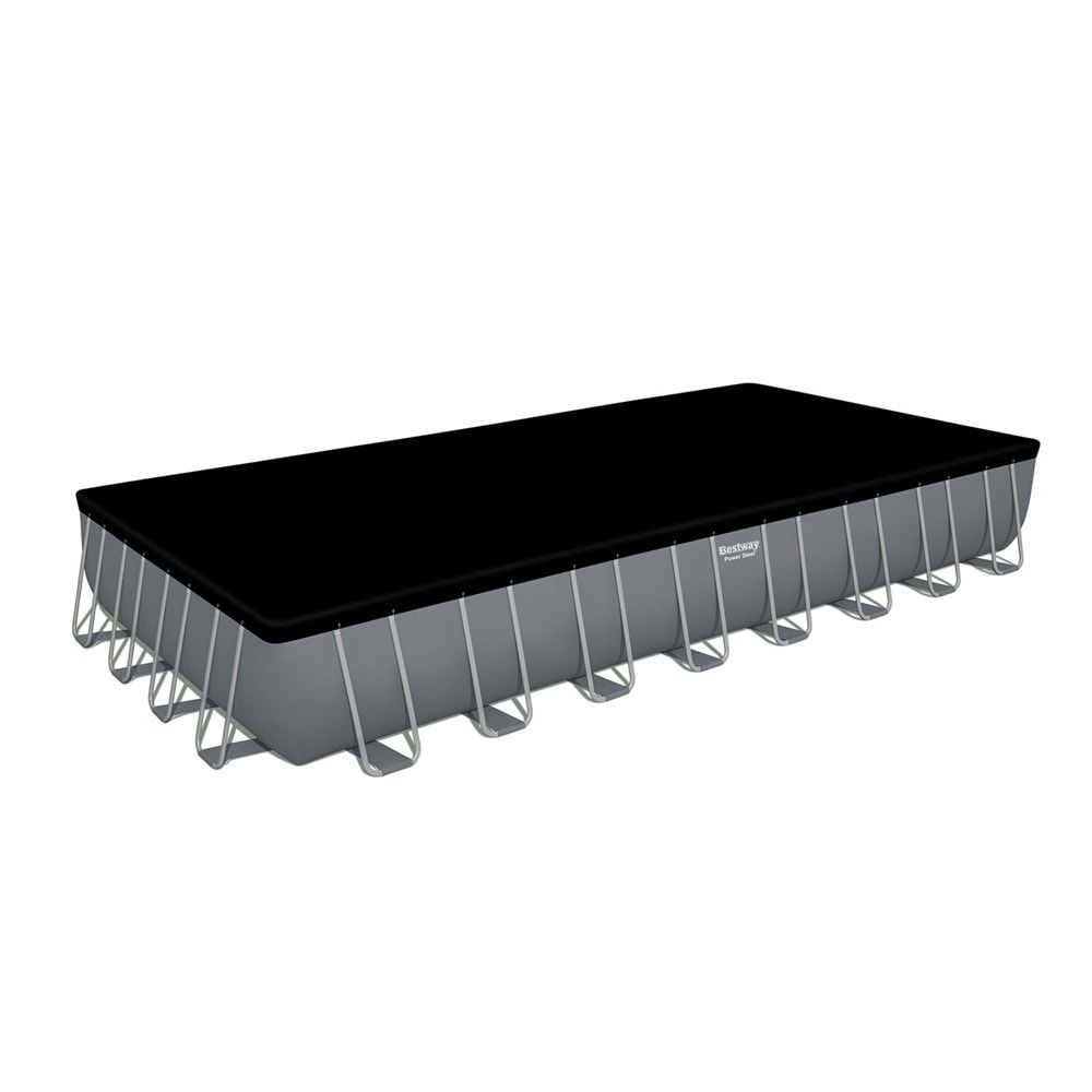Bestway Gölgelikli Prefabrik Dikdörtgen Yer Üstü Havuz Seti 956 cm x 488 cm x 132 cm 56623 BW600