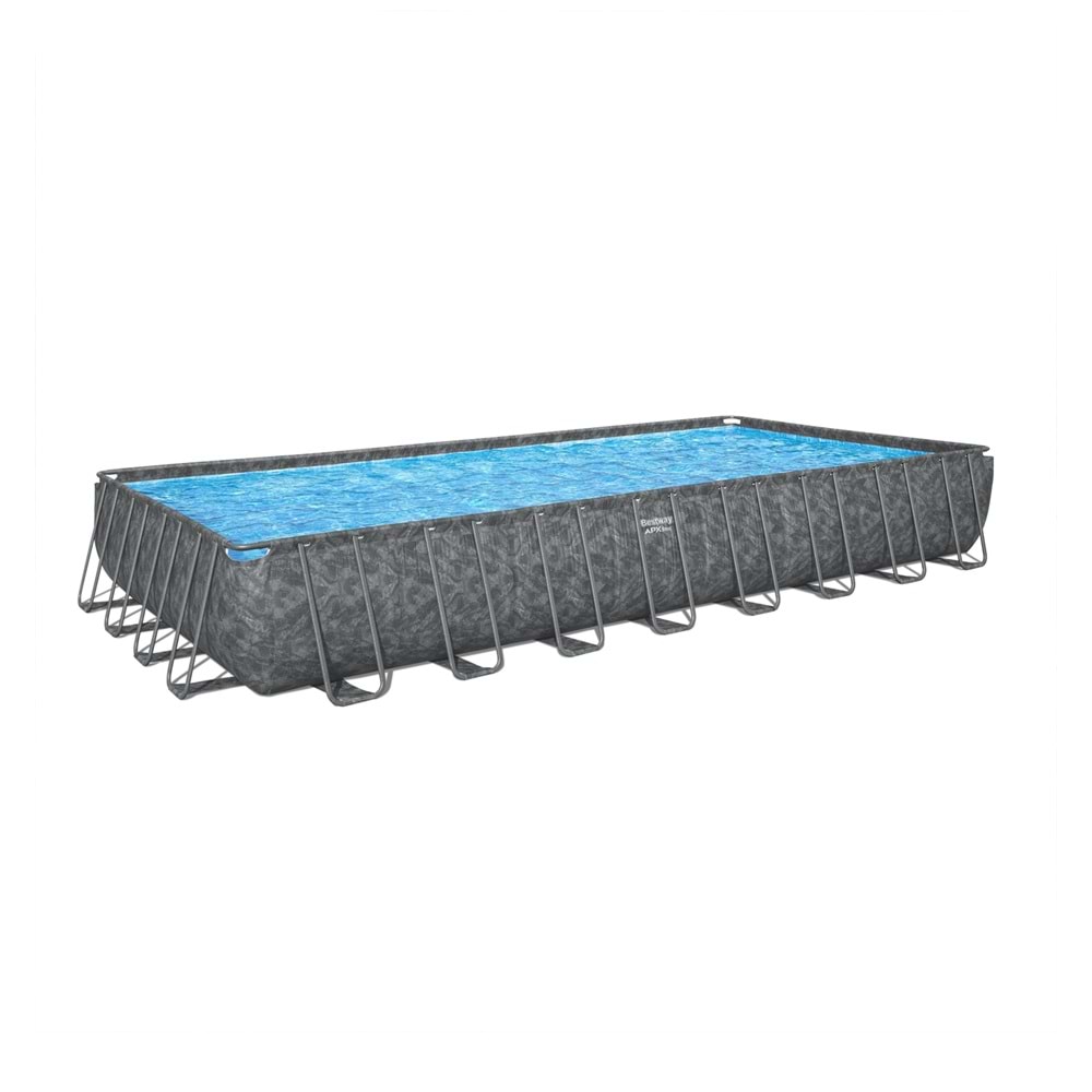 Bestway APX 365 561KJ Gölgelikli Dikdörtgen Prefabrik Havuz 956 cm x 488 cm x 132 cm BW601