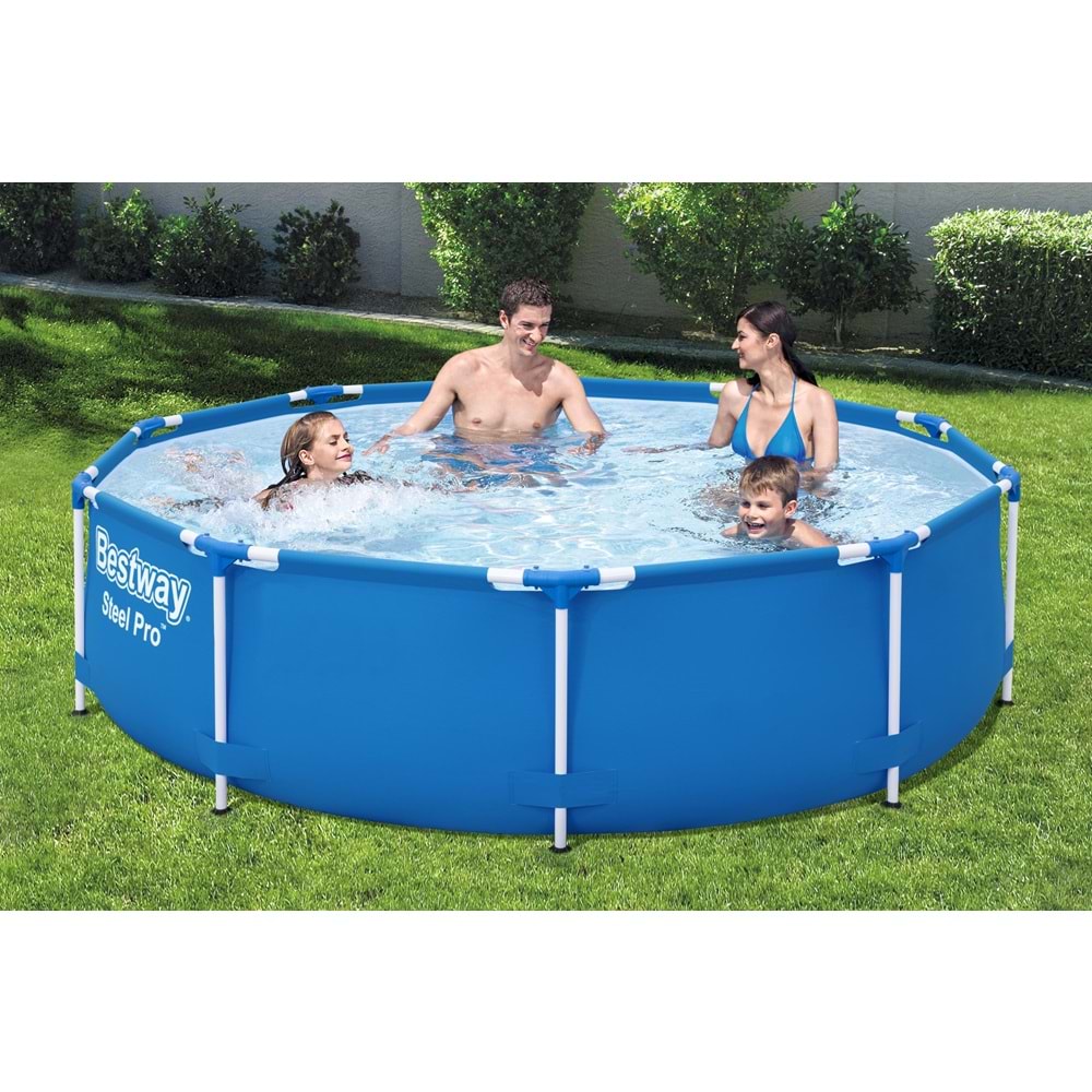Bestway® Steel Pro Yer Üstü Gölgelikli Prefabrik Çember Havuz 305cm x 76cm 56677 BW602