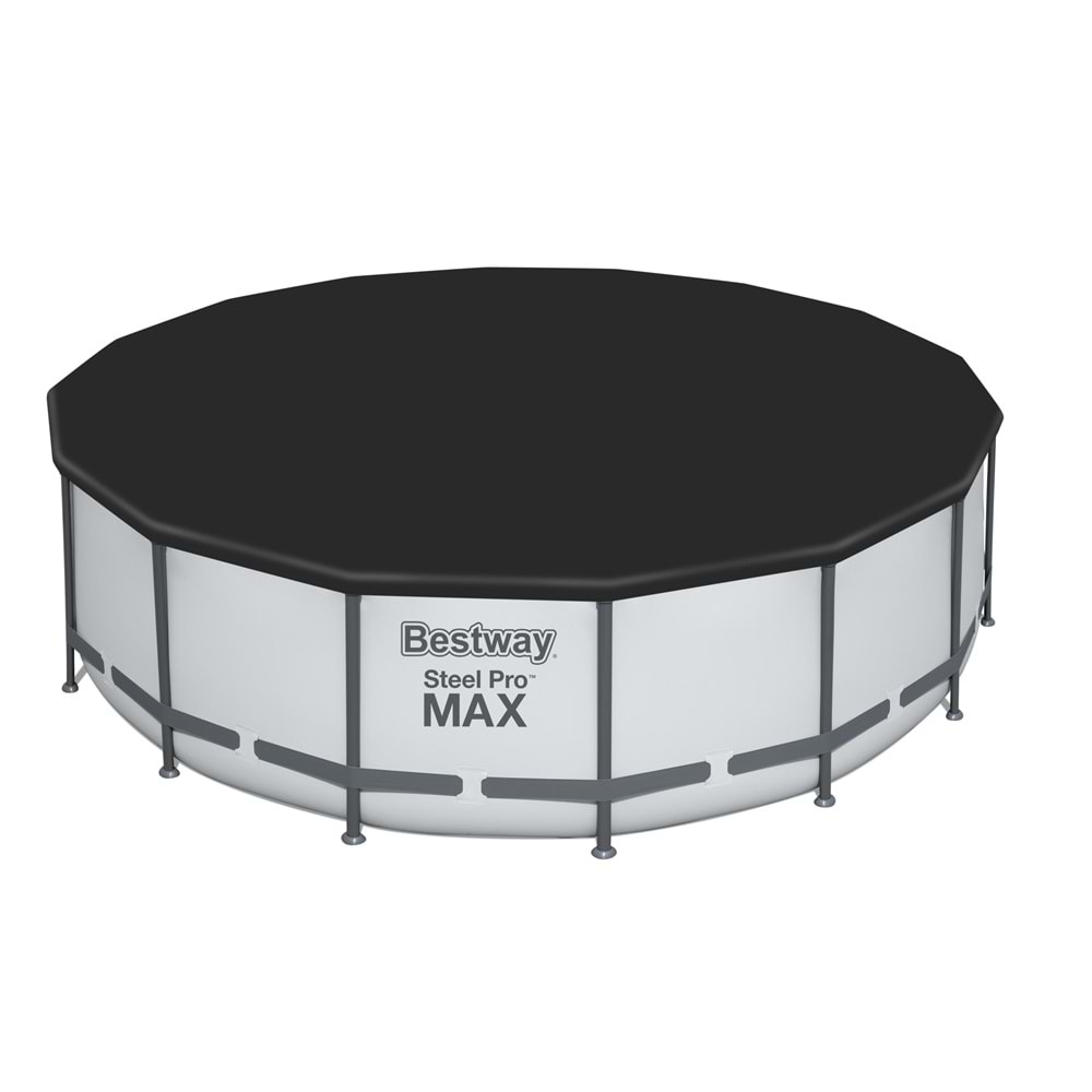 Bestway Steel Pro MAX Gölgelikli Prefabrik Yer Üstü Çember Havuz Seti 366cm x 122cm 56420 BW606