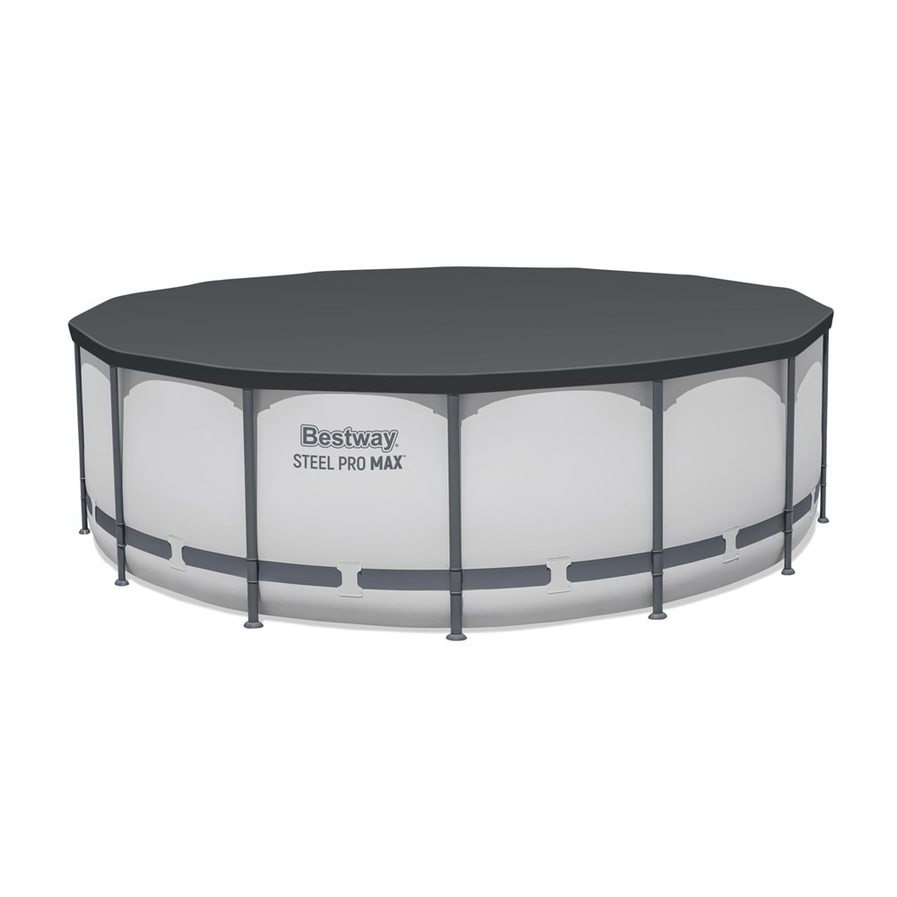Bestway Steel Pro MAX Gölgelikli Prefabrik Yuvarlak Havuz Seti 427cm x 122cm 5612X BW609