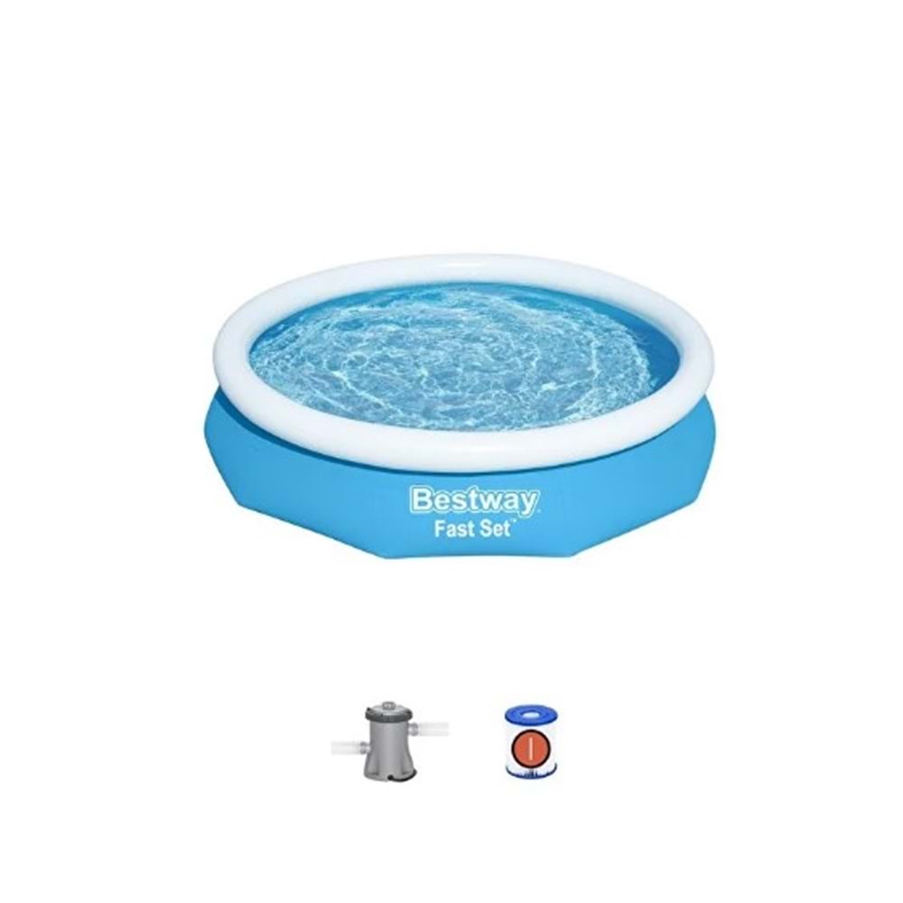 Bestway ® 57458 Fast Set™ Çember Şişme Havuz Seti 3.05 m x 66 cm