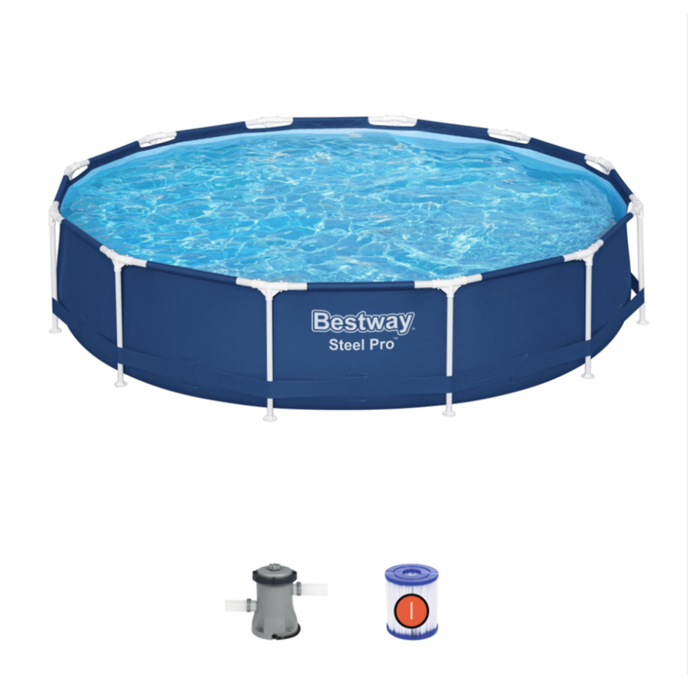 Bestway® 56681 Steel Pro® Prefabrik Yer Üstü Çember Havuz Seti 3,66 M X 76 Cm