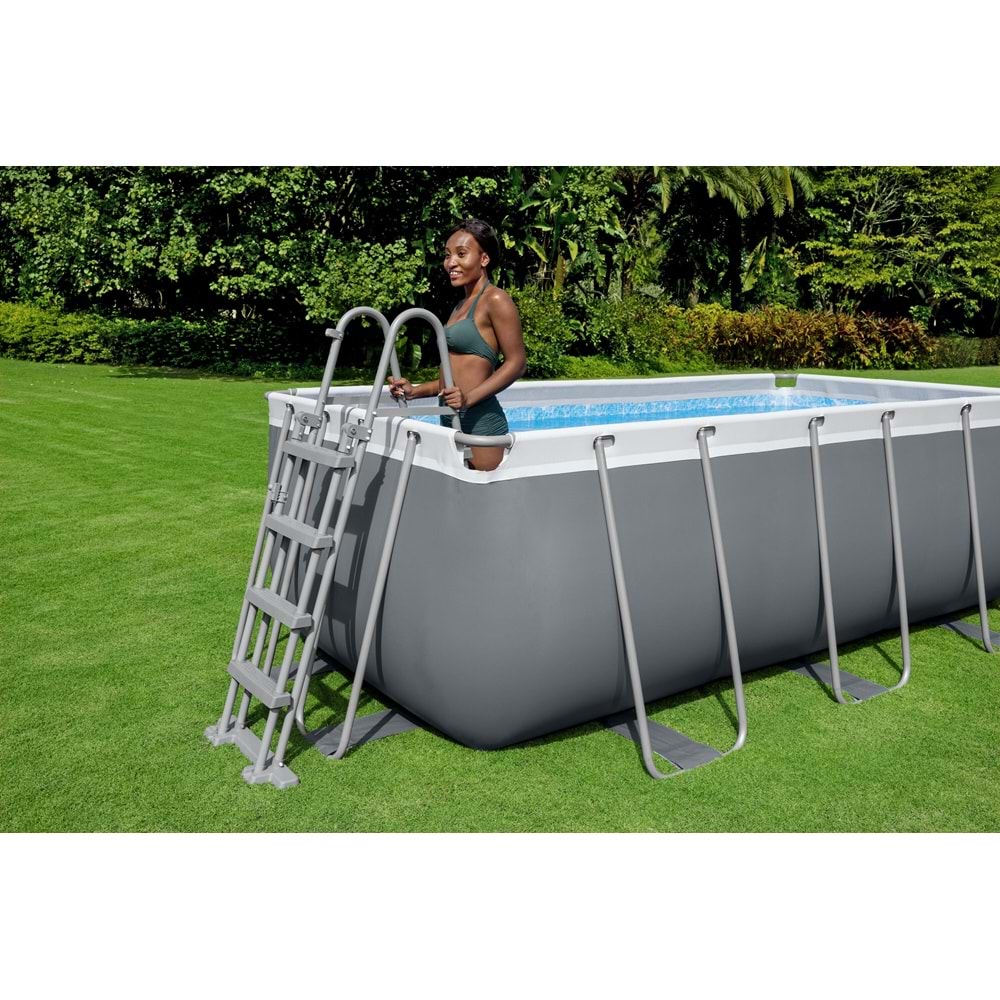Bestway Steel Pro MAX Yer Üstü Prefabrik Dikdörtgen Havuz Seti 412 cm x 201 cm x 122 cm 56456 BW625