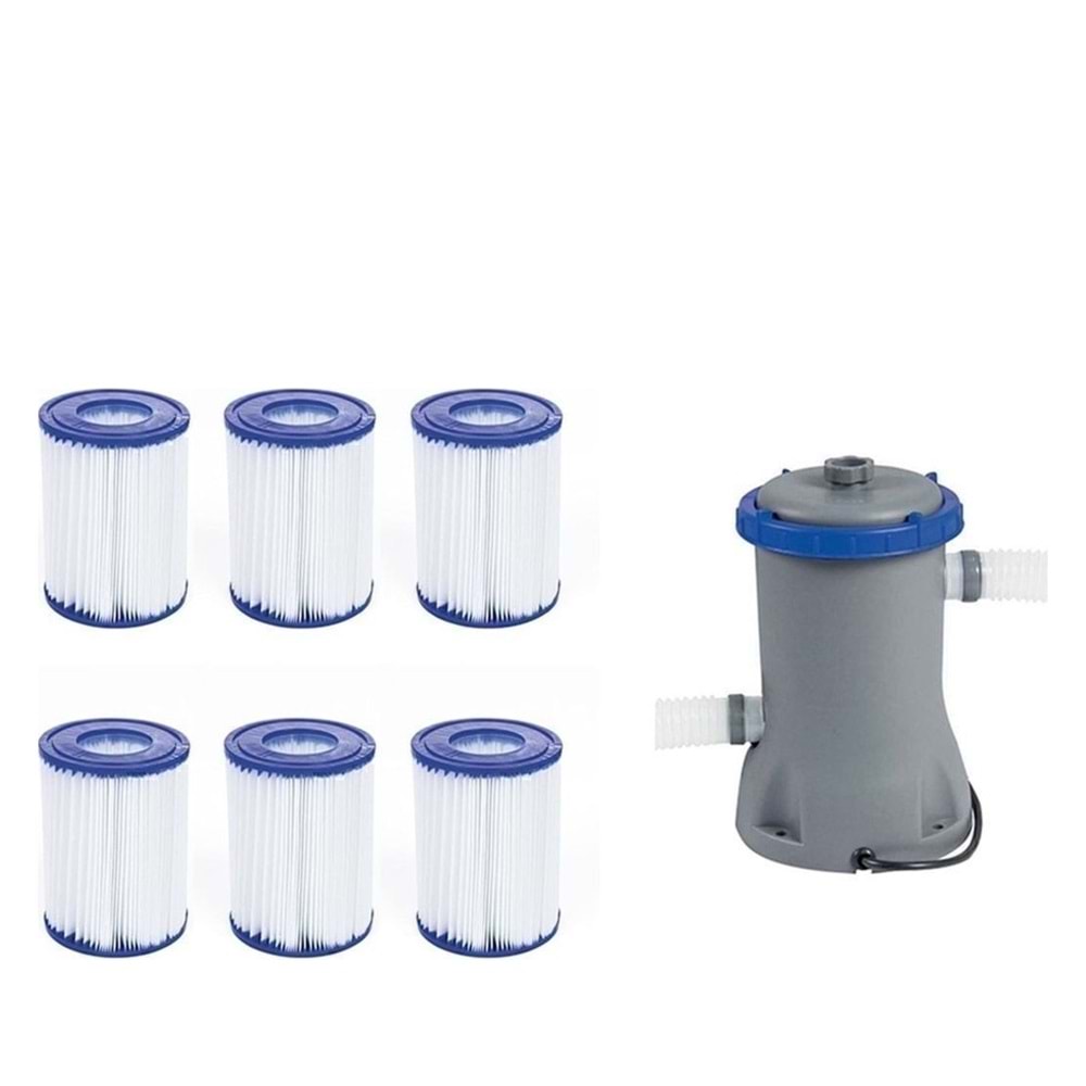 Bestway 58383 + 58094 2006LT Devirdaim Motoru Filtre Seti