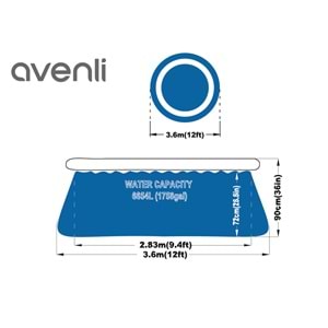 Hızlı Kurulum Şişme Havuz – 3.66 m x 90 cm 17795