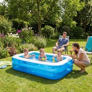 Aile Boy Şişme Bahçe Balkon Havuzu – 155x108x46 cm | Çocuklar İçin Eğlenceli Yaz Keyfi 51501