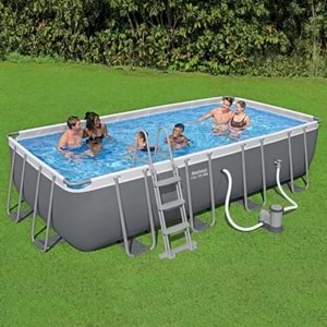 Bestway Steel Pro MAX Yer Üstü Prefabrik Dikdörtgen Havuz Seti 549cm x 274cm x 122cm 56465