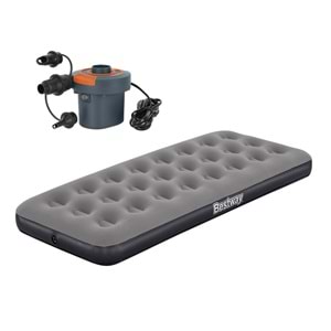 Bestway Single Tek Kişilik Şişme Yatak + Elektrikli Pompa 185x76x22cm 671GY BW141