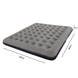 Bestway Ultra King 3 Kişilik Şişme Yatak ve Manuel El Pompalı 203x183x22cm 671HC BW148