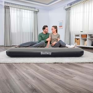 Bestway Ultra King 3 Kişilik Şişme Yatak, El pompası ve Yastık 203x183x22cm 671HC BW149