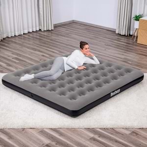 Bestway Ultra King 3 Kişilik Şişme Yatak, El pompası ve Yastık 203x183x22cm 671HC BW149