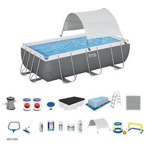 Bestway Gölgelikli Prefabrik Havuz Seti 404x201x100cm BW569 56441
