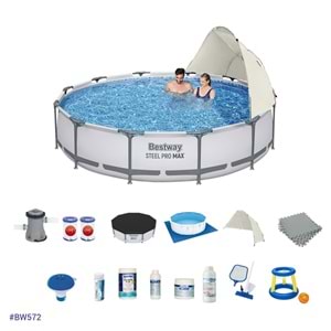 Bestway Prefabrik Gölgelikli Full Havuz Seti 366 cm x 76 cm BW572 56416