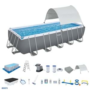 Bestway Gölgelikli Prefabrik Full Havuz Seti 640x274x132cm BW576 5611Z
