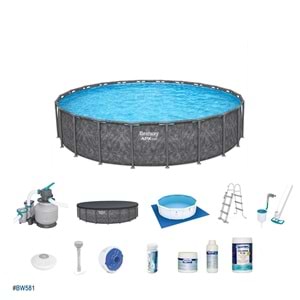 Bestway® APX 365™ 561JZ Yuvarlak Prefabrik Havuz Seti 6,71 m x 1,32 m BW581