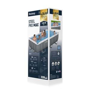 Bestway Gölgelikli Prefabrik Dikdörtgen Havuz Seti 404 cm x 201 cm x 100 cm 56441 BW593