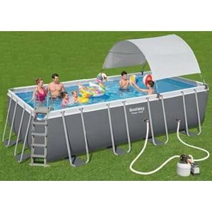 Bestway Power Steel Gölgelikli Prefabrik Yer Üstü Havuz Seti 549 cm x 274 cm x 132 cm 5619Q BW598