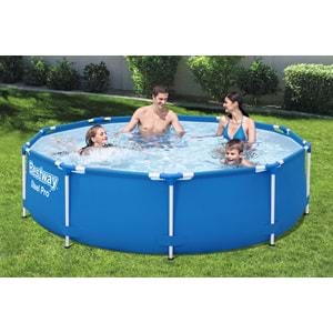 Bestway® Steel Pro Yer Üstü Gölgelikli Prefabrik Çember Havuz 305cm x 76cm 56677 BW602