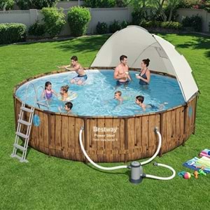 Bestway Power Steel Gölgelikli Prefabrik Havuz Seti 549x122cm 56977 BW604