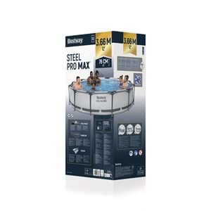 Bestway Steel Pro MAX Yer Üstü Gölgelikli Prefabrik Havuz Seti 366cm x 76cm 56416 BW607