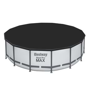 Bestway Steel Pro MAX Gölgelikli Prefabrik Yuvarlak Havuz Seti 488cm x 122cm 5612Z BW611