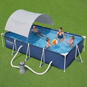 Bestway Steel Pro Prefabrik Yer Üstü Dikdörtgen Havuz 4,00 m x 2,11 m x 81 cm 56405 BW624