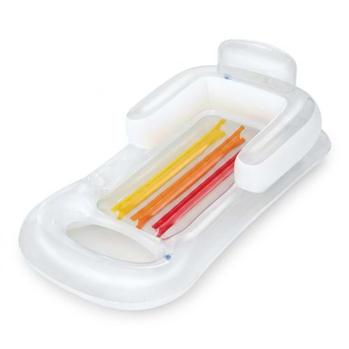 Bestway Şişme Sırt Dayanıklı Deniz Yatağı 150 x 77 x 50 cm Beyaz 43028B