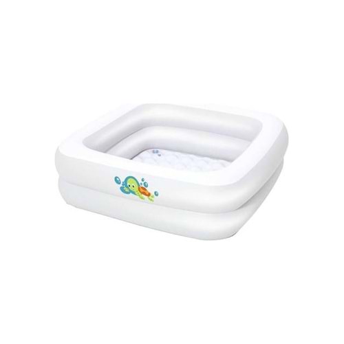 Bestway Şişme Zemin Bebek Havuz - Küveti 51116 Beyaz Renkli Tasarım 86x86x25 cm
