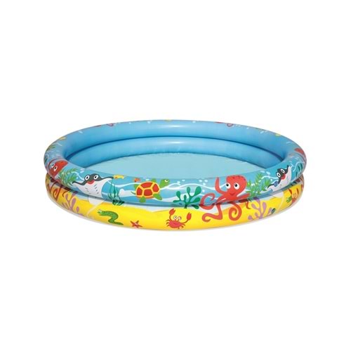 Bestway Desenli 2 Halkalı Çocuk Havuzu Şişme Havuz Seti 122 x 20 cm 51124