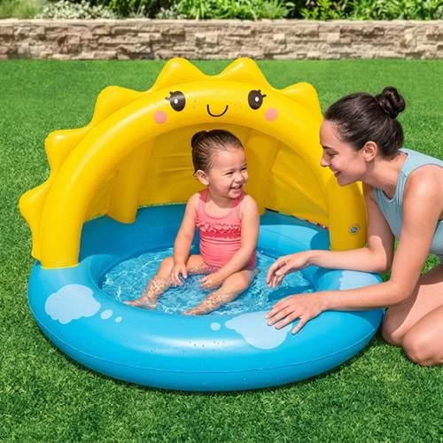 Bestway Sunny Days Güneşlikli Çocuk Havuzu 101cm x 97cm x 71cm 52637