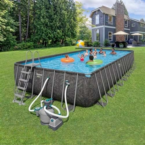 Bestway® APX 365™ 561KJ Dikdörtgen Prefabrik Havuz 9,56 m x 4,88 m x 1,32 m