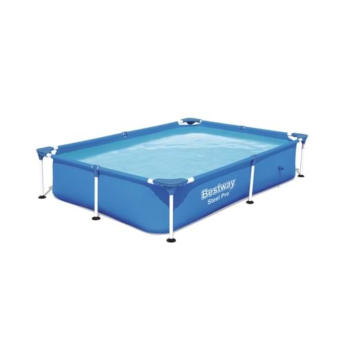 Bestway Bestway® 56401 Steel Pro™ Yer Üstü Prefabrik Dikdörtgen Havuz 2,21 m x 1,50 m x 43 cm
