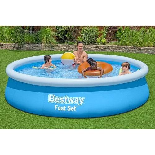 Tritech Güçlendirilmiş Gövdeli Şişme Çember Havuz Yer Kaplamayan Pratik Büyük Boy Yazlık 3.66 m x 76 cm