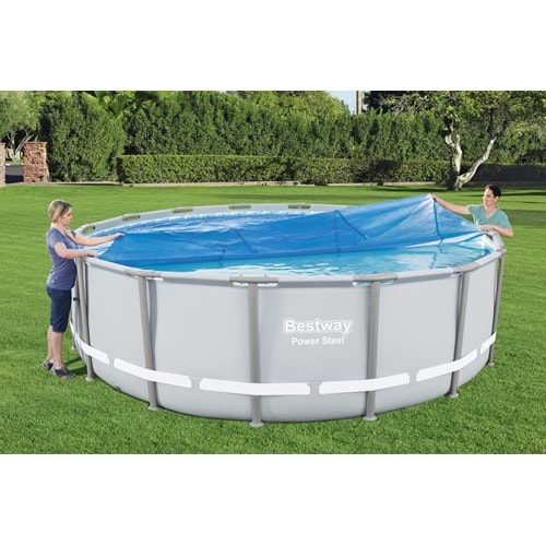 Bestway ® 58253 Sera Etkili Solar Havuz Örtüsü - Yuvarlak 4.57 M And 4.88 M Yer Üstü Havuz Için
