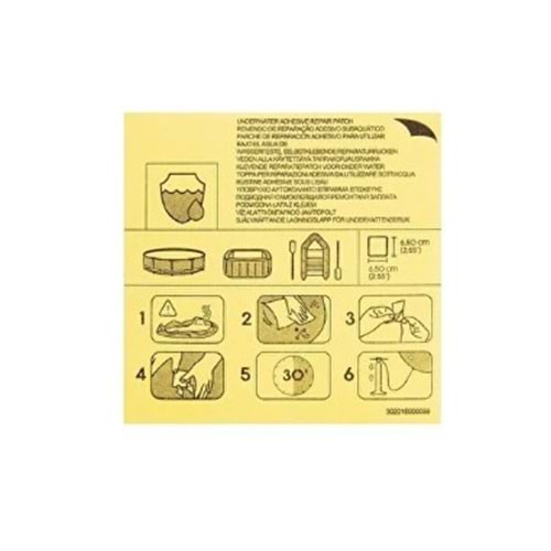 Bestway ® 62091 Su Altı Güçlü Tamir Yama Seti 42.3 Cm-kare 10'lu Paket