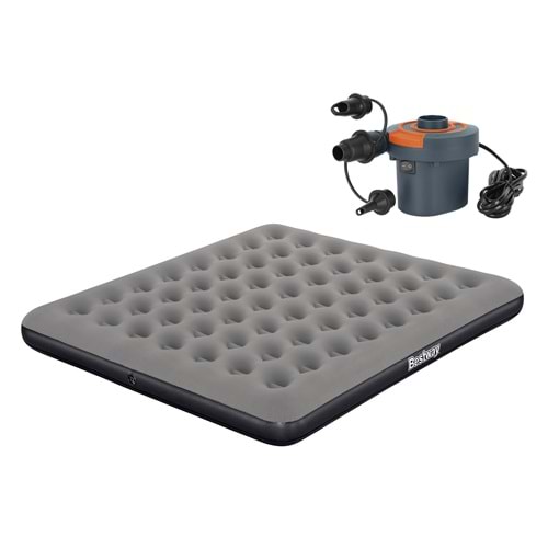 Bestway Ultra King 3 Kişilik Şişme Yatak ve Elektrikli Pompa 203x183x22cm 671HC BW147