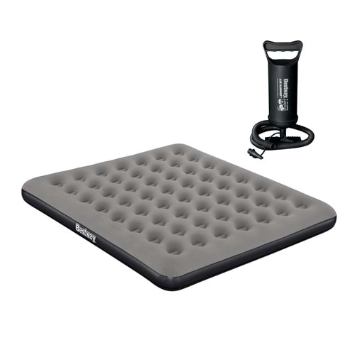 Bestway Ultra King 3 Kişilik Şişme Yatak ve Manuel El Pompalı 203x183x22cm 671HC BW148