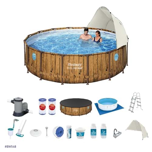 Bestway Gölgelikli Prefabrik Havuz Seti 549x122cm BW548 56977