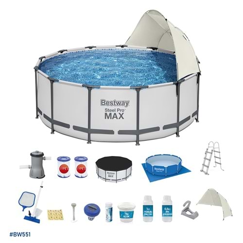 Bestway Gölgelikli Prefabrik Havuz Seti 366x122cm 56420 BW551