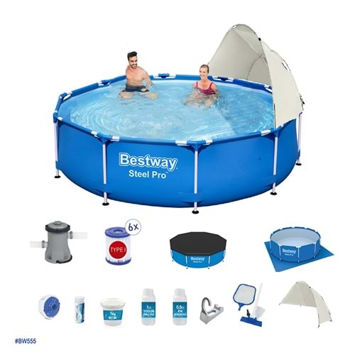 Bestway Gölgelikli Prefabrik Havuz Seti 305x76cm BW555 56677