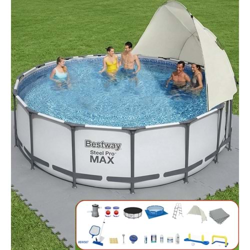 Bestway Gölgelikli Prefabrik Full Havuz Seti 457x122cm BW567 56438