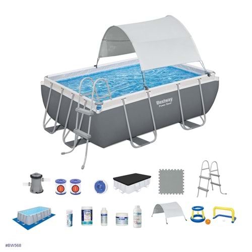 Bestway Gölgelikli Prefabrik Havuz Seti 282x196x84cm Bw568 56629