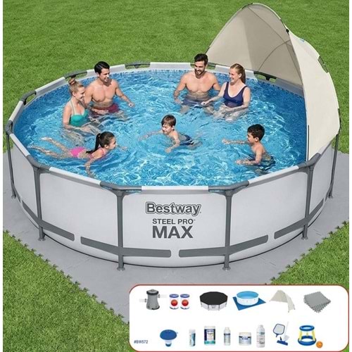 Bestway Prefabrik Gölgelikli Full Havuz Seti 366 cm x 76 cm BW572 56416