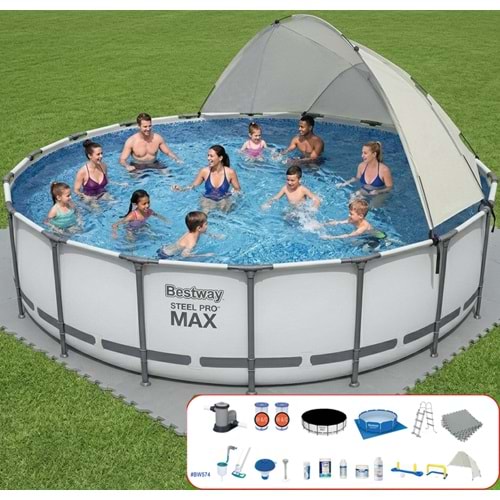 Bestway Gölgelikli Prefabrik Full Havuz Seti 549x122cm BW574 56462